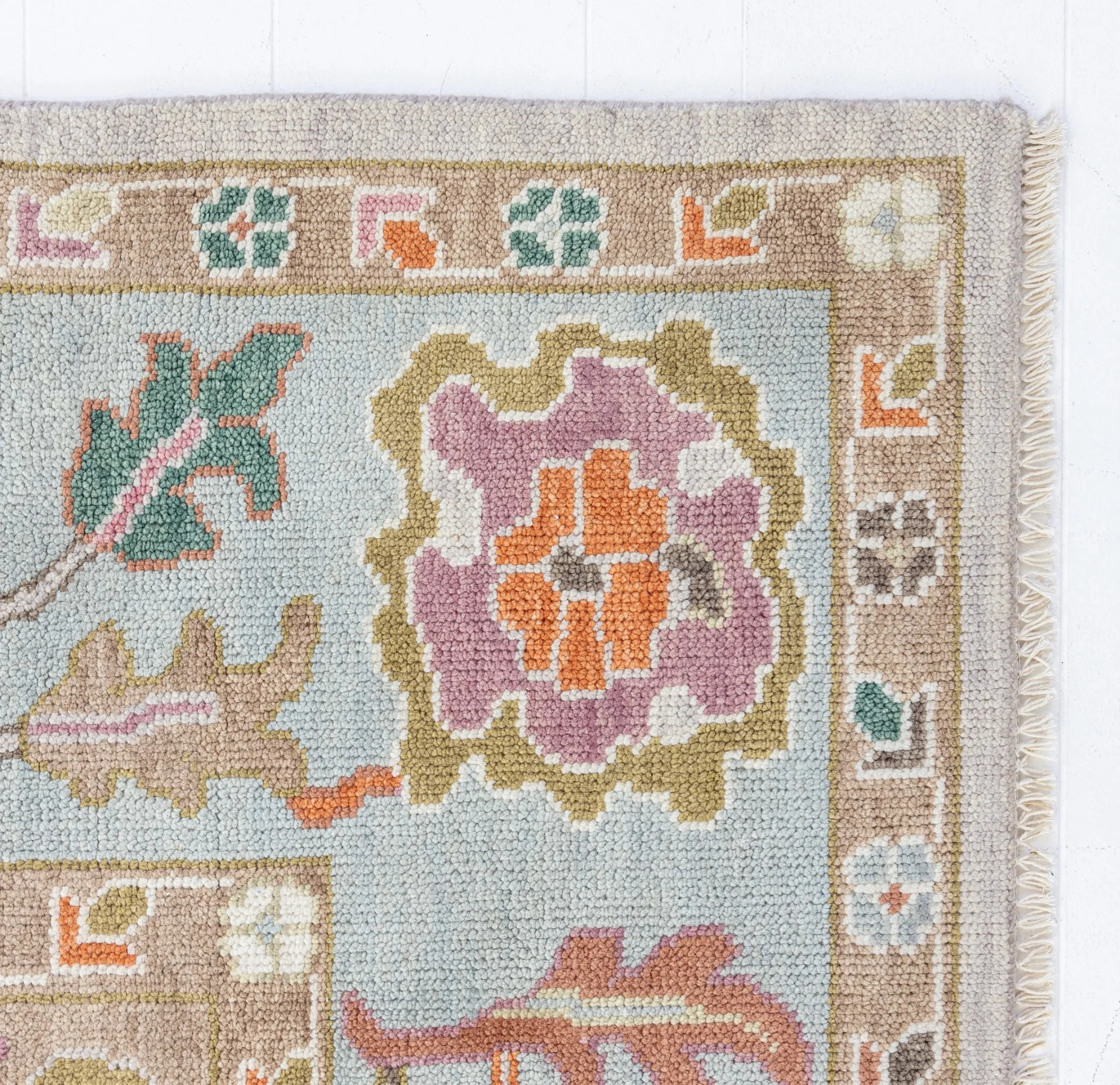Emma Hand-Knotted Modern Oushak Rug | Locust Lane Rugs | Locust Lane Rugs
