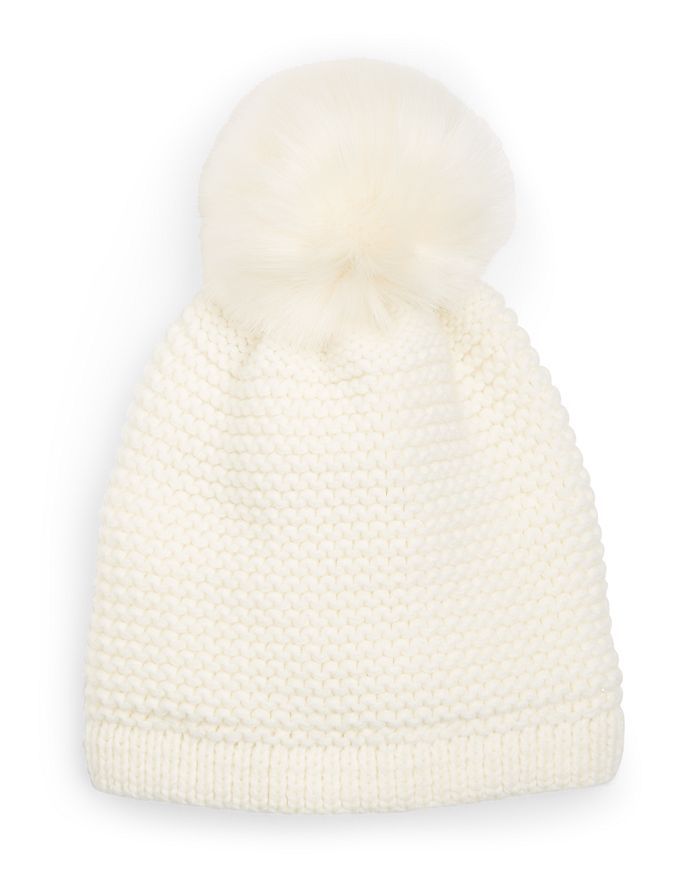 Knitted Faux Fur Pom Pom Hat | Bloomingdale's (US)