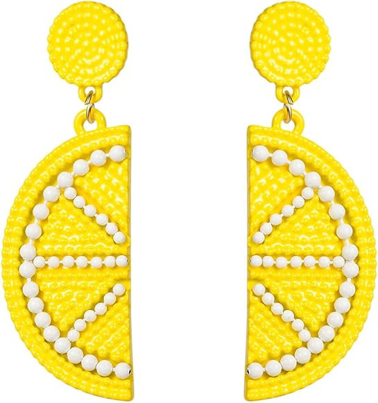 SENNI Cute Fruit Lemon Strawberry Watermelon Stud dangle Earrings Drop Earrings For Women Girls G... | Amazon (US)