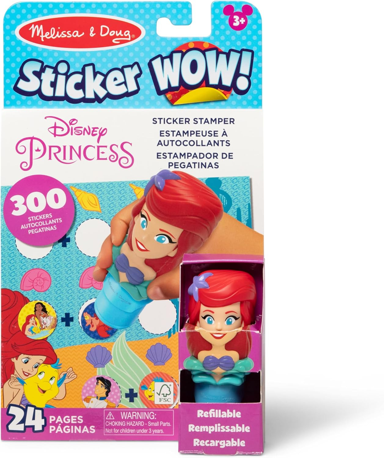 Melissa & Doug Sticker Wow!™ 24-Page Activity Pad and Sticker Stamper, 300 Stickers, Arts and C... | Amazon (US)