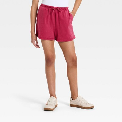 Girls' Knit Shorts art class™ Cherry Red M | Target