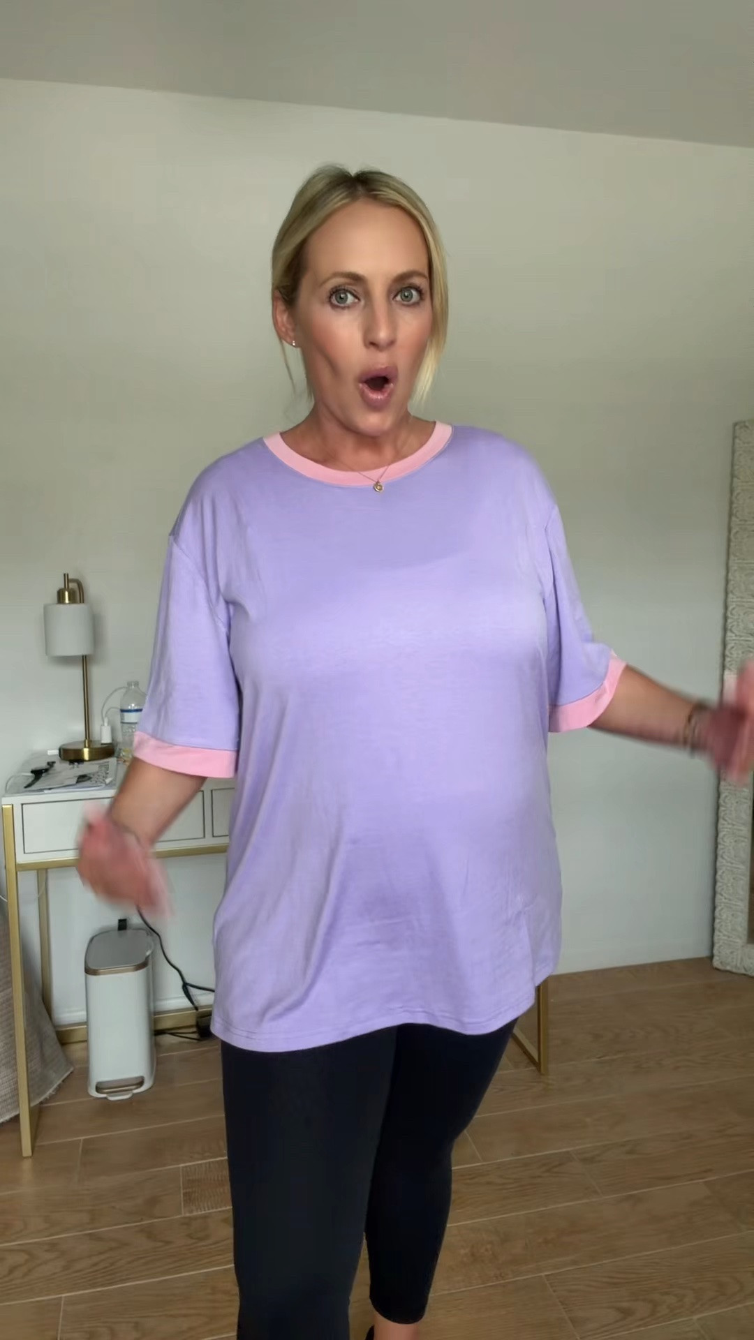 Oversized t-shirt. Sized up 1 to an XL at 26 weeks pregnant

#LTKBump #LTKSeasonal #LTKMidsize