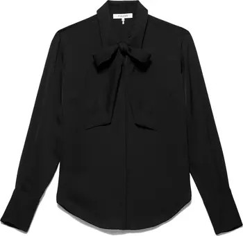 FRAME Bow Tie Silk Blouse | Nordstrom | Nordstrom