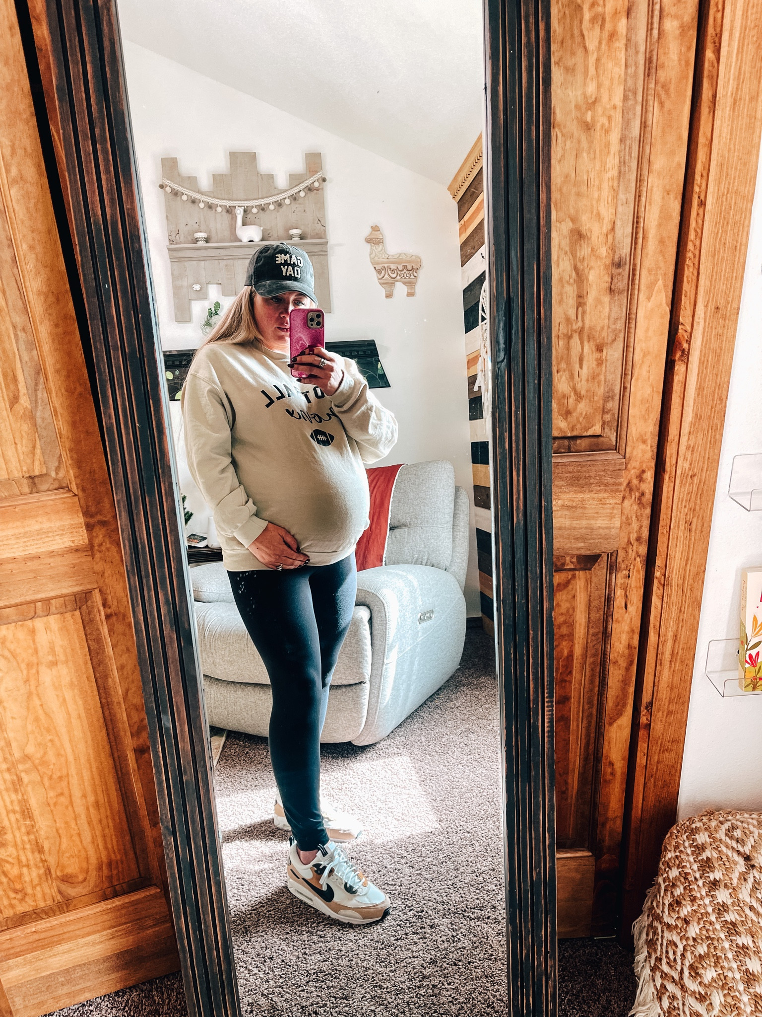 Game day fit
38 weeks pregnant 
 

#LTKshoecrush #LTKbump #LTKfit