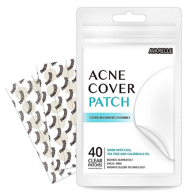 Avarelle Acne Absorbing Cover Patch Hydrocolloid, Tea Tree, Calendula Oil, CICA (40 ROUND PATCHES... | Amazon (US)