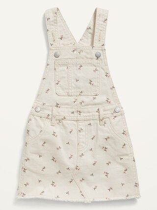 Floral-Print Frayed-Hem Jean Skirtall for Toddler Girls | Old Navy (US)