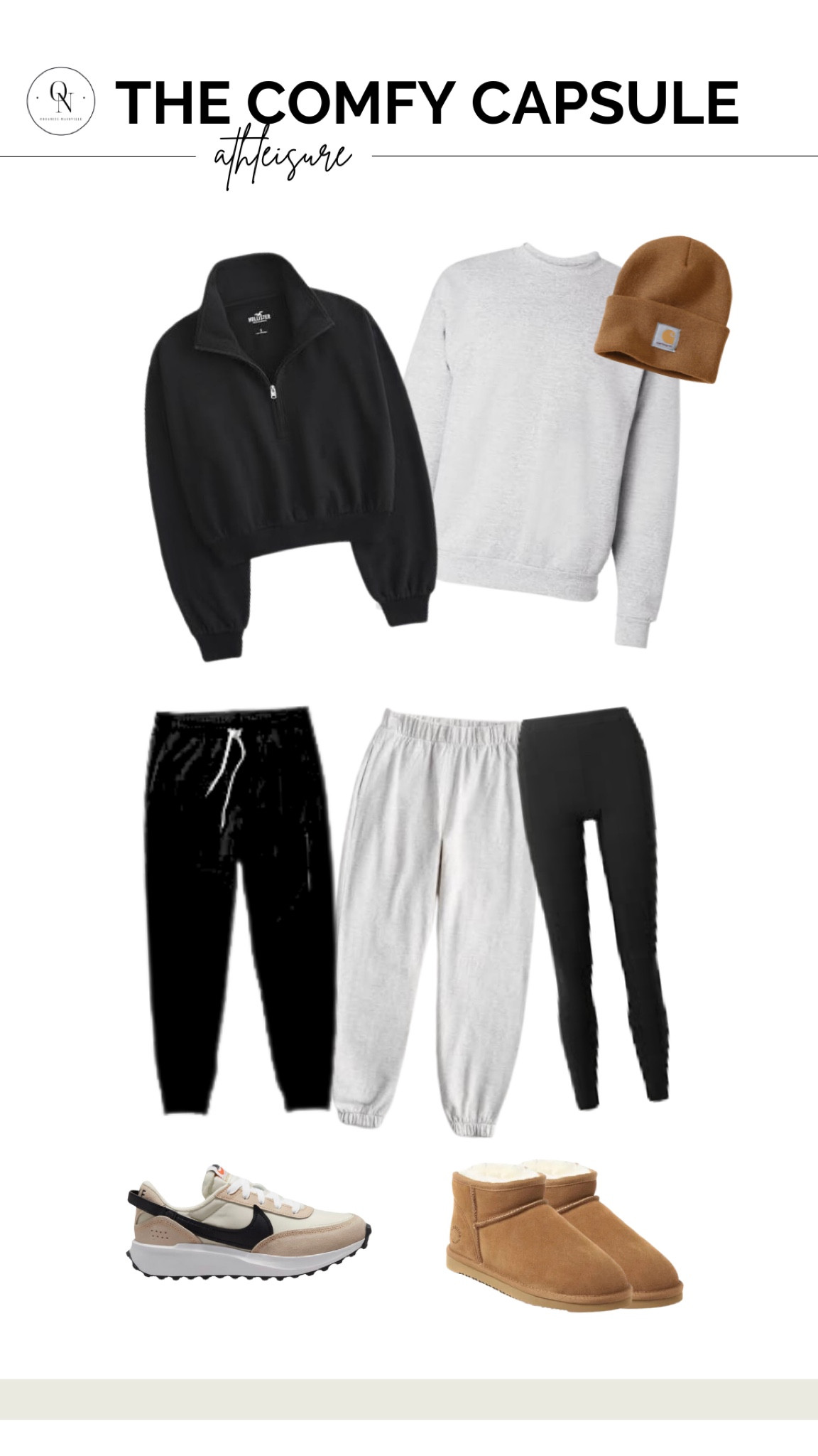 Introducing the comfy capsule // I tried several matching sets from Amazon and they all were either too short, ill fitting or poor quality. So I decided to create my own matching sets from my favorite Athleisure pieces. // favorite joggers and leggings 

#LTKSeasonal