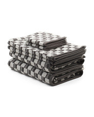6pc Jacquard Checkered Towel Set | Marshalls