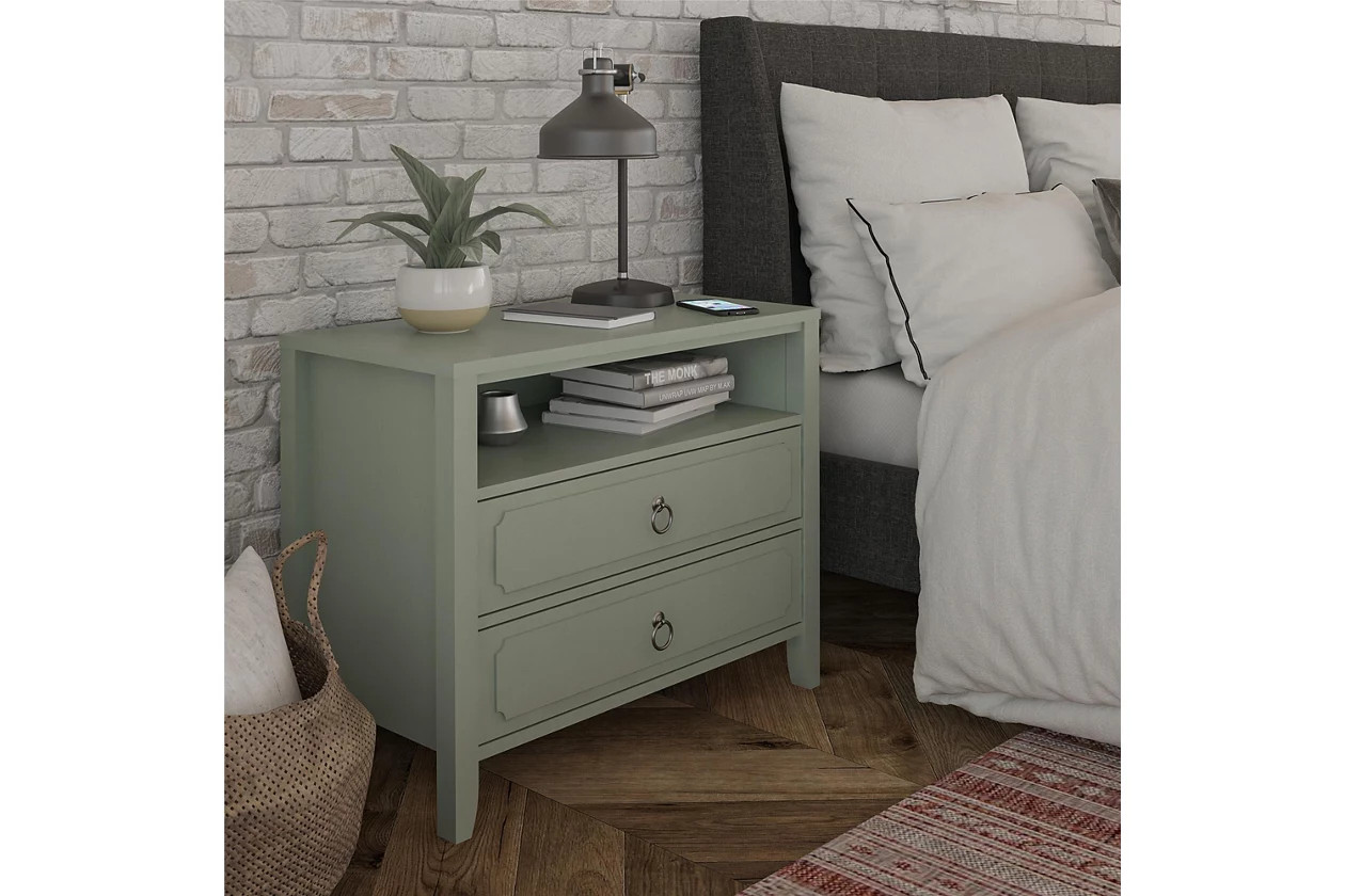 Novogratz Her Majesty 2-Drawer Nightstand | Ashley | Ashley Homestore