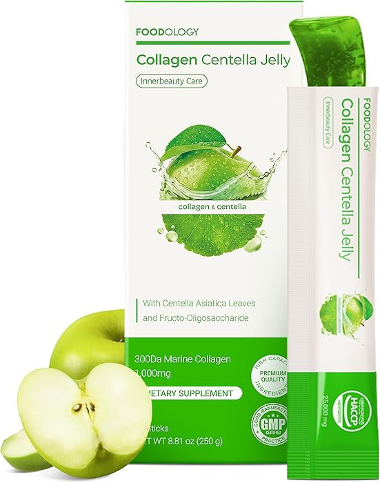 FOODOLOGY Collagen Centella Jelly (Green Apple) – Collagen Peptide with PDRN – Biotin, Vitami... | Amazon (US)
