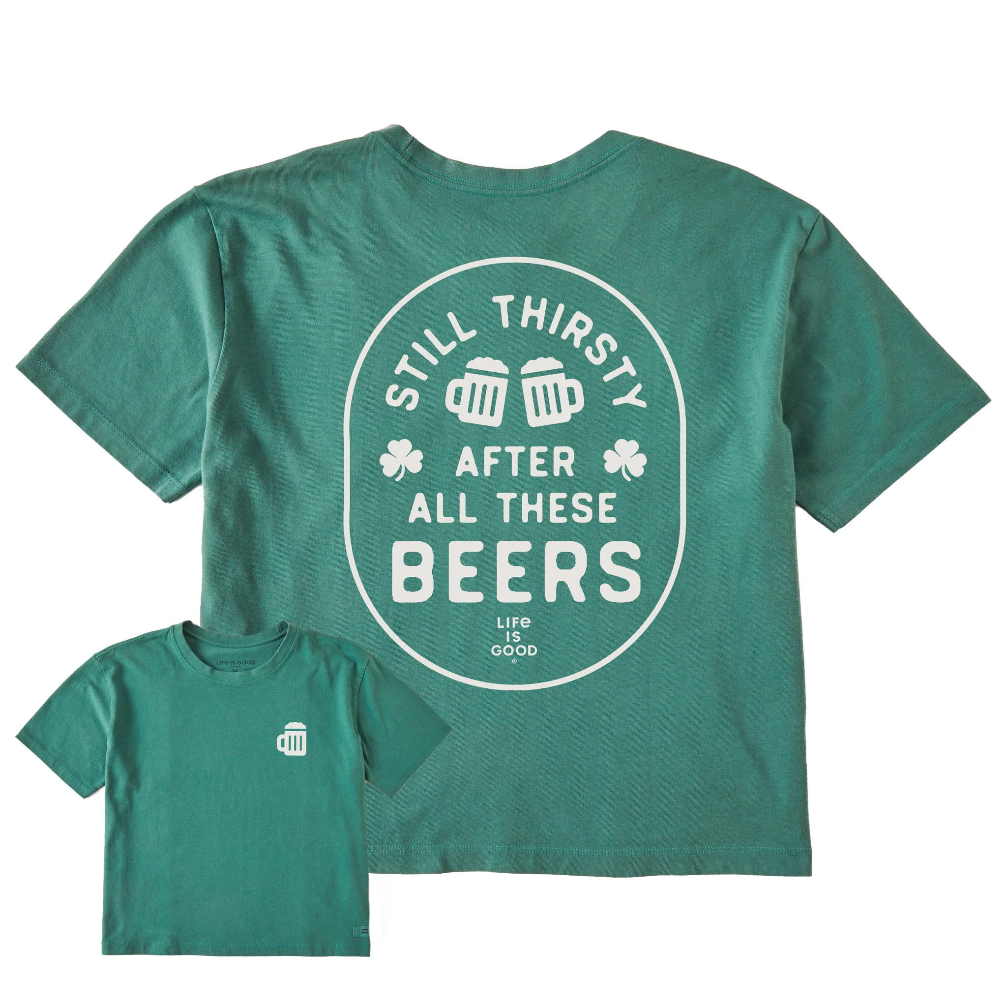 Women's Still Thirsty After All These Beers Short Sleeve Crusher Boxy Tee | Life is Good