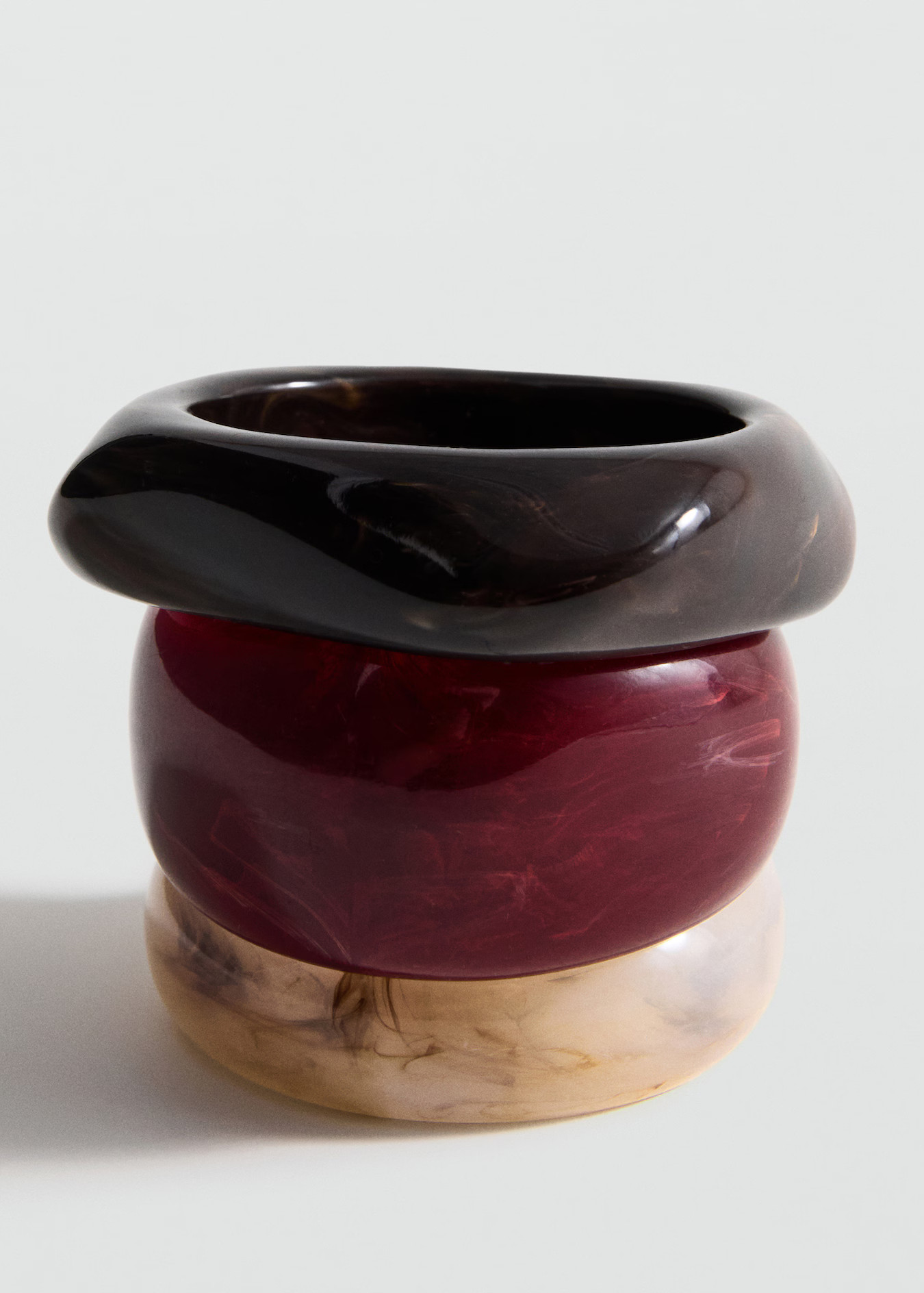 Set aus 3 voluminösen Maxi-Armbändern kombiniert - Damen | MANGO Österreich | Mango EU