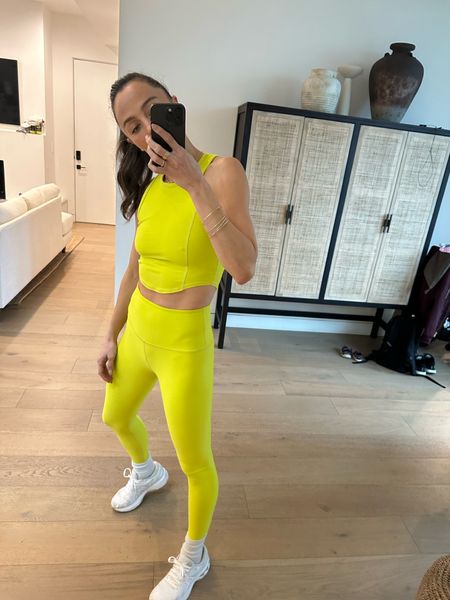 This yellow set 💛💛 I’m wearing a size small in both items 

#LTKstyletip #LTKfit #LTKSeasonal