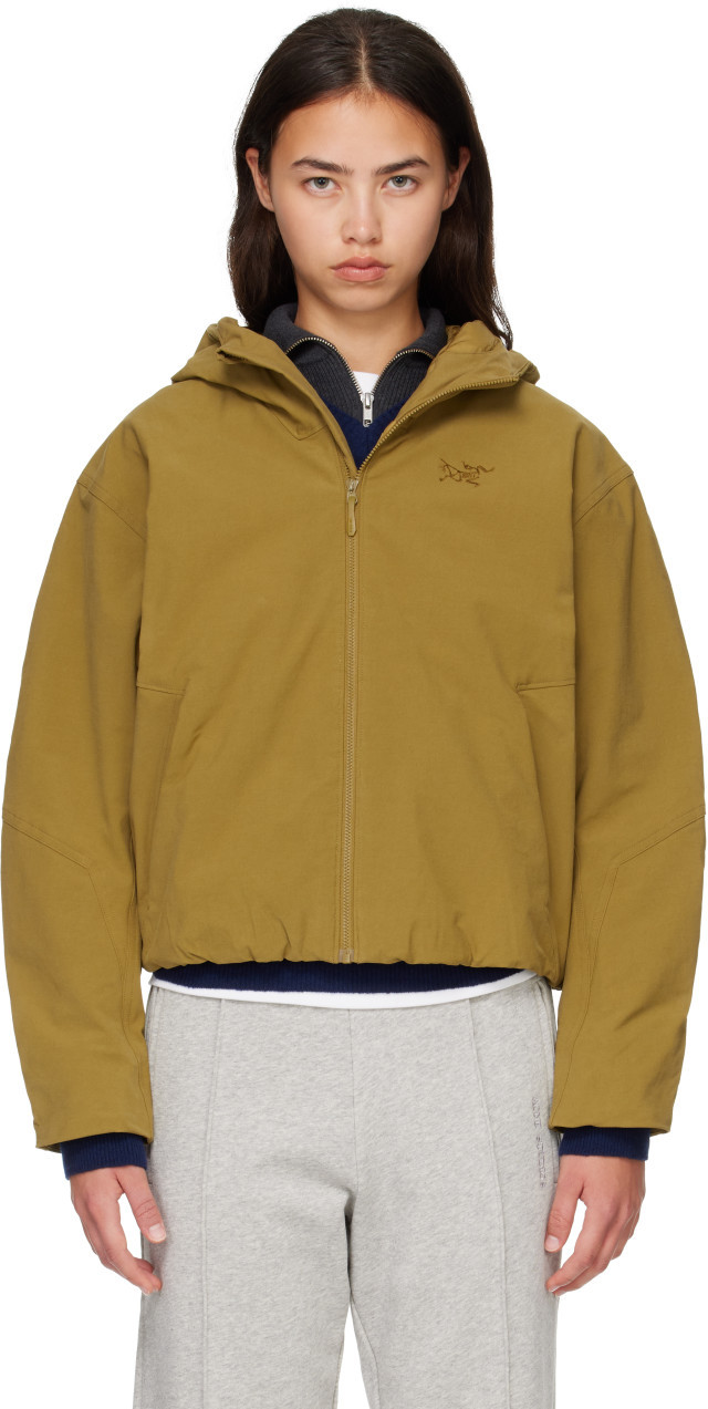Yellow Clarkia AR Insulated Hoody Jacket | SSENSE