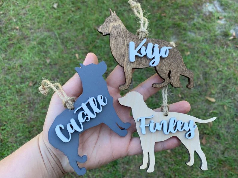 PERSONALIZED DOG ORNAMENT With Name Wood Ornament / Dog Gift / | Etsy | Etsy (US)