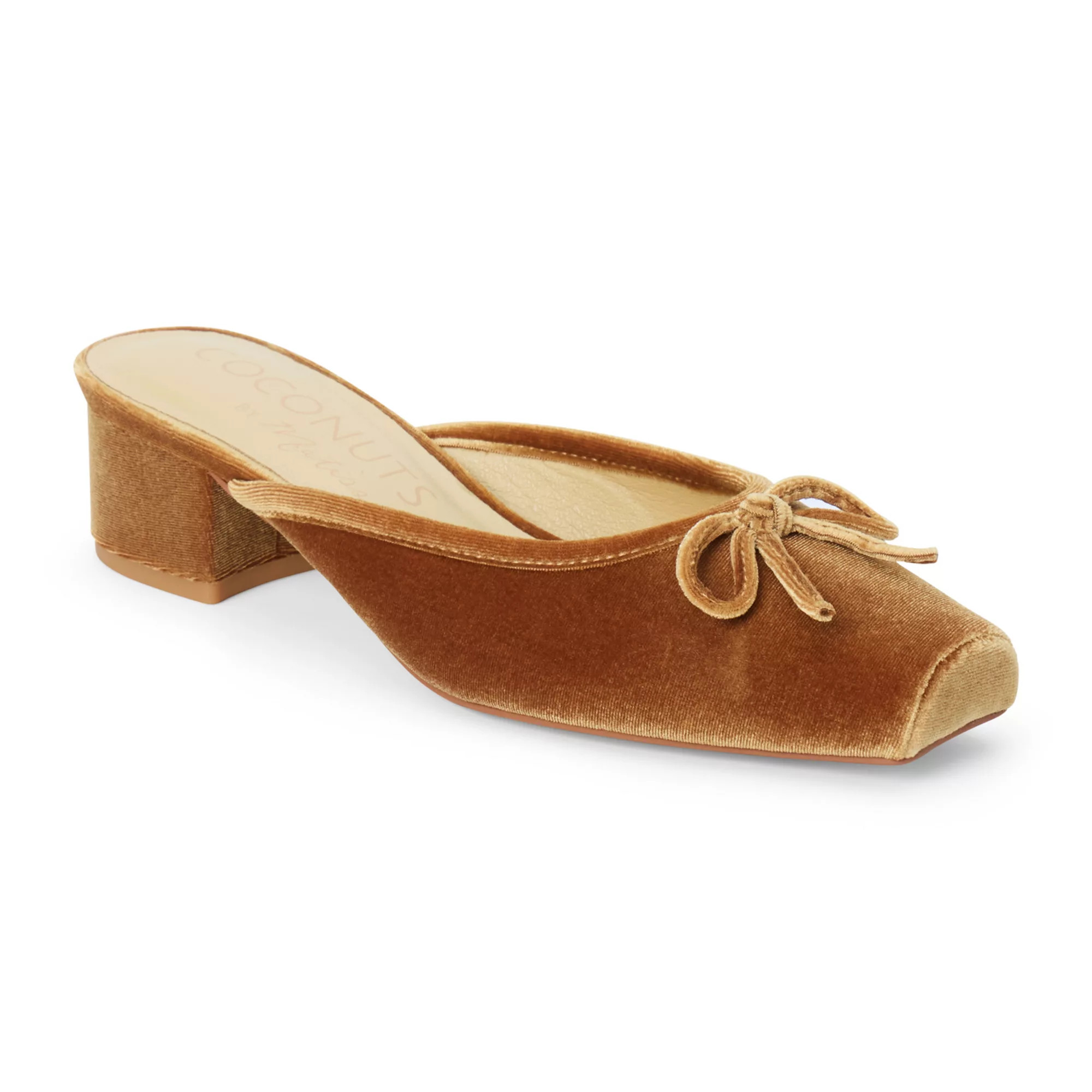 Coconuts by Matisse Geneva Women's Block Heel Mules with Bow Accent, Size: 9, Brown Tulle | Kohl's
