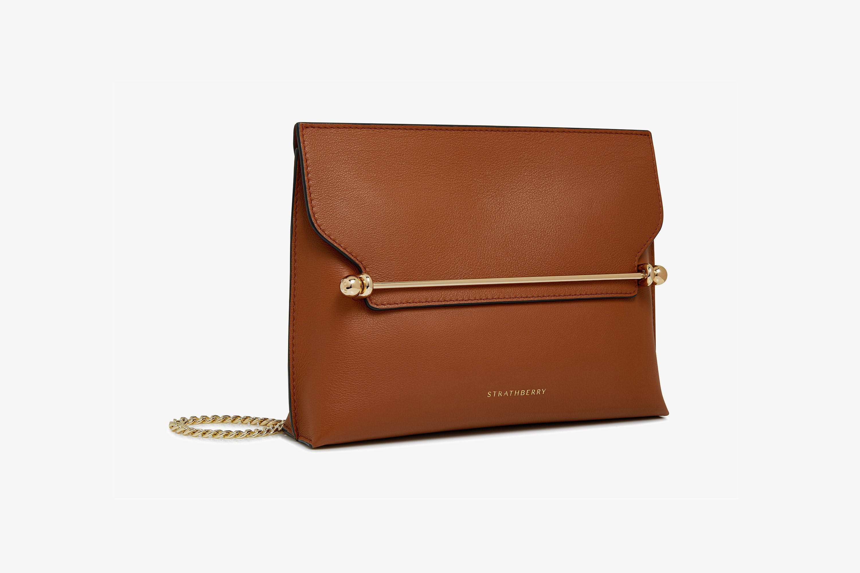 Strathberry - Stylist - Crossbody Leather Clutch - Tan | Strathberry