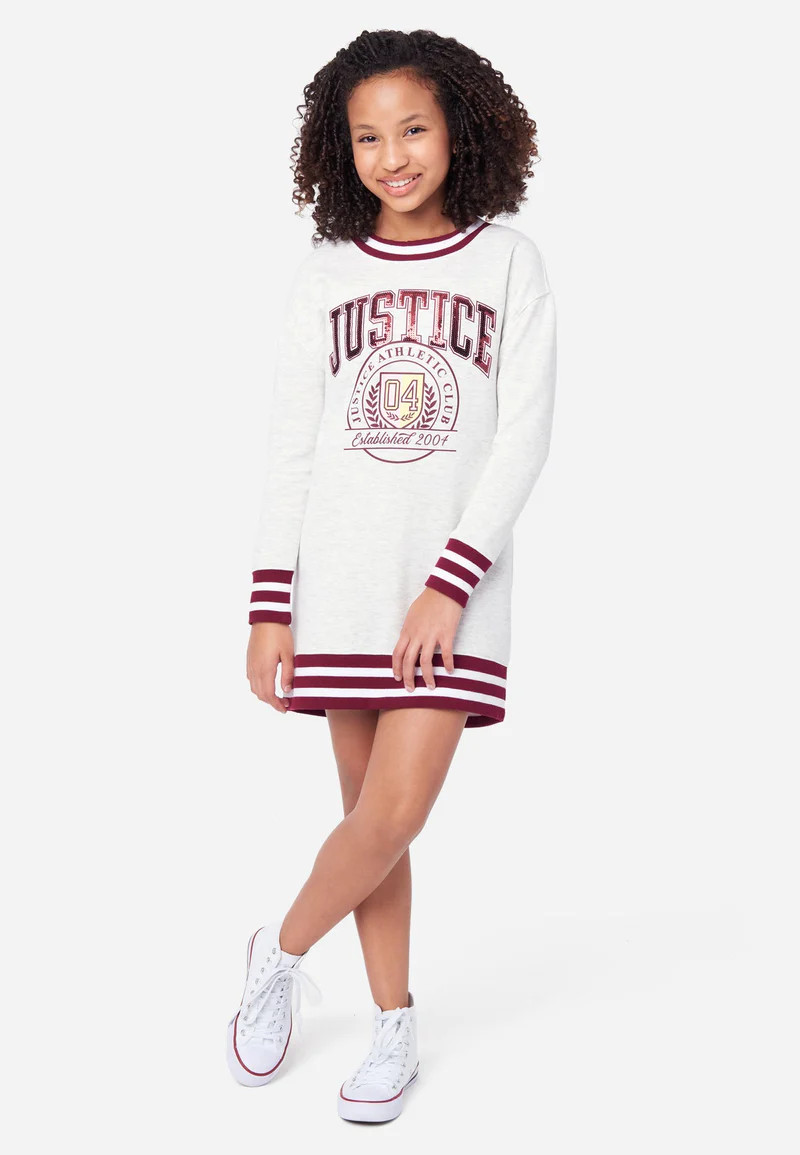 Justice Branded Girls Sweatshirt Dress | Justice