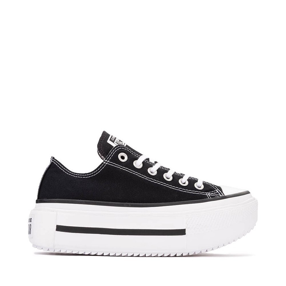 Converse Chuck Taylor All Star Lift Double Stack Low-Top Sneaker - Black / White | Journeys