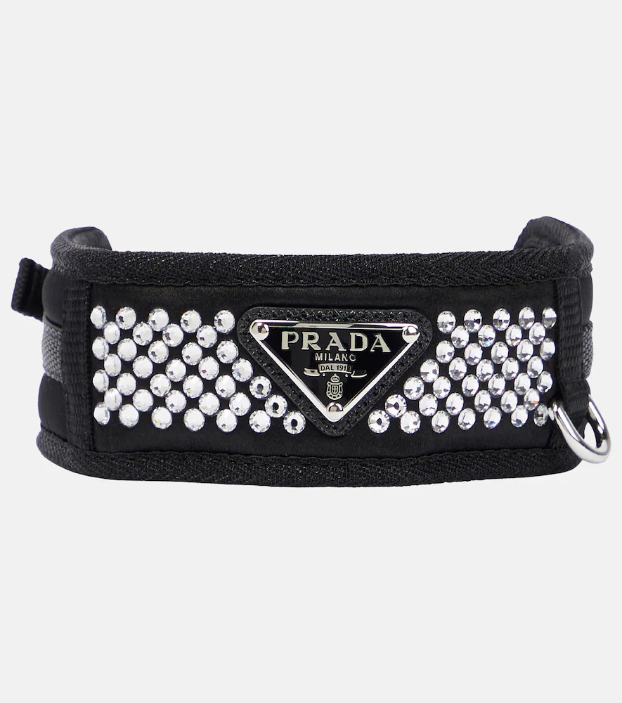 Prada Logo crystal-embellished dog collar | Mytheresa (US/CA)