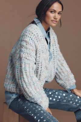 By Anthropologie Chunky Open-Front Cardigan Sweater | Anthropologie (US)