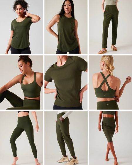 Athleta dark olive for Autumns, leggings, work out tees

#LTKunder100 #LTKSeasonal #LTKfitness