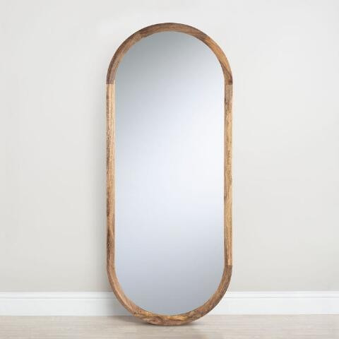 Oblong Natural Wood Full Length Mirror | World Market