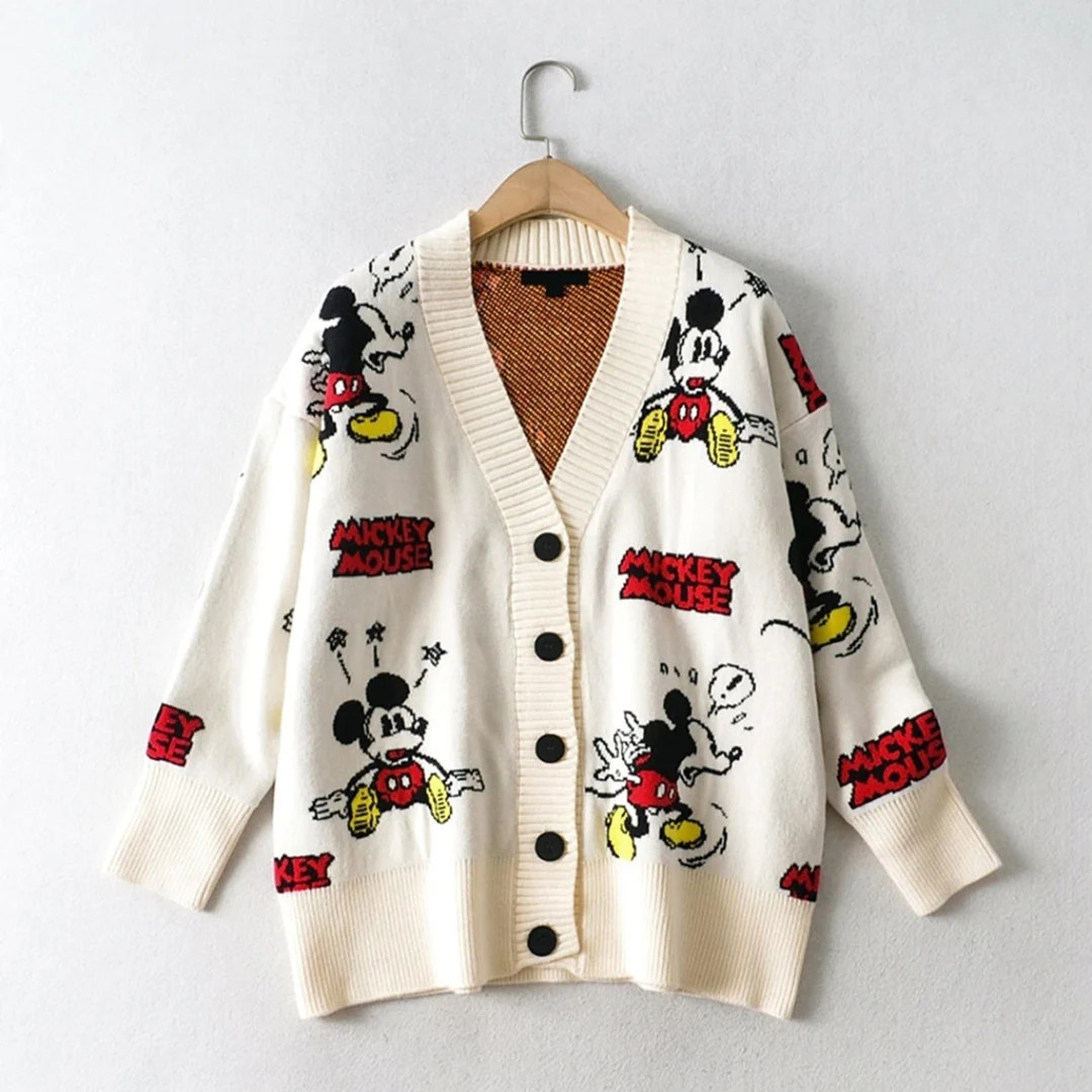 Mickey Cardigan Mouse Cardigan UNISEX Cardigan Knit Cardigan | Etsy (US)