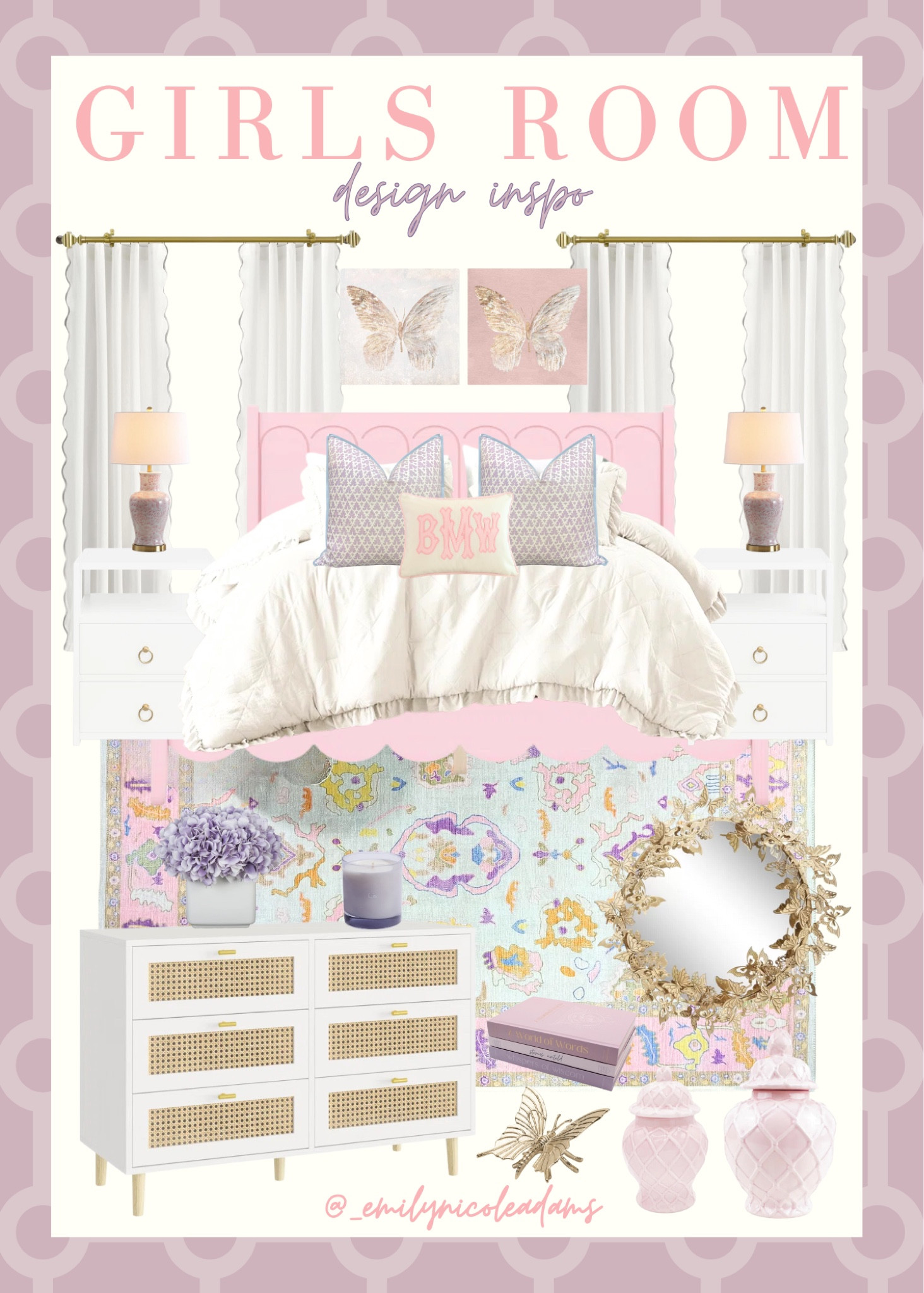 Girls Room Design Idea🎀 preppy girls room, teenager room, girl bedroom, preppy style, preppy decor, Amazon home, Wayfair home, grand millennial, home decor, home finds, decor inspo, decor ideas, girls rooms 

#LTKStyleTip #LTKHome #LTKFindsUnder100