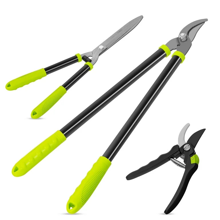Deli Loppers Hedge Clippers & Pruners Set, 3PCS Hedge Shears Garden Tools, Heavy Duty Tree & Shru... | Walmart (US)