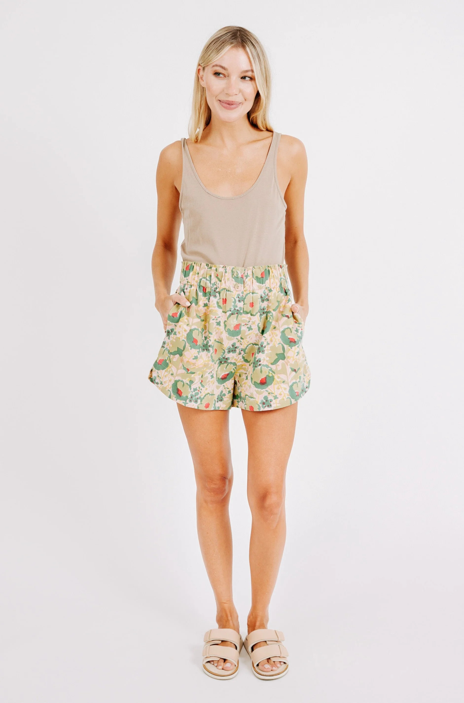 track shorts in rose bloom - MIRTH | MIRTH