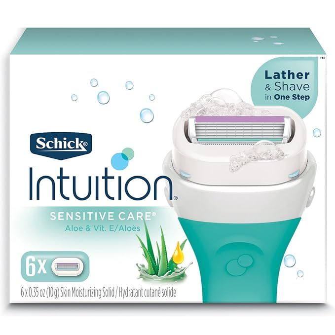Schick Intuition Sensitive Skin Womens Razor Refills with Vitamin E & Aloe, Pack of 6 | Amazon (US)
