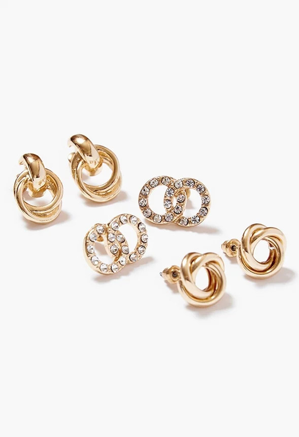 Stella Rhinestone Knot Stud Set | JustFab