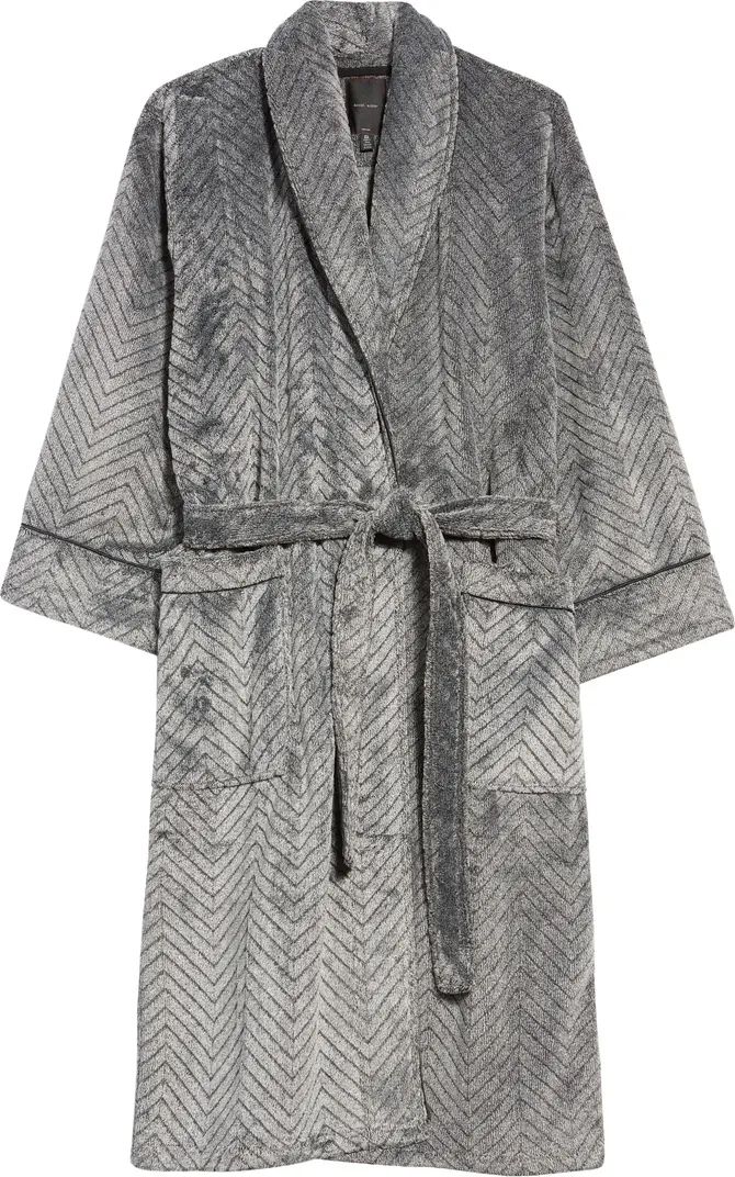 Daniel Buchler Men's Herringbone Plush Fleece Robe | Nordstrom | Nordstrom
