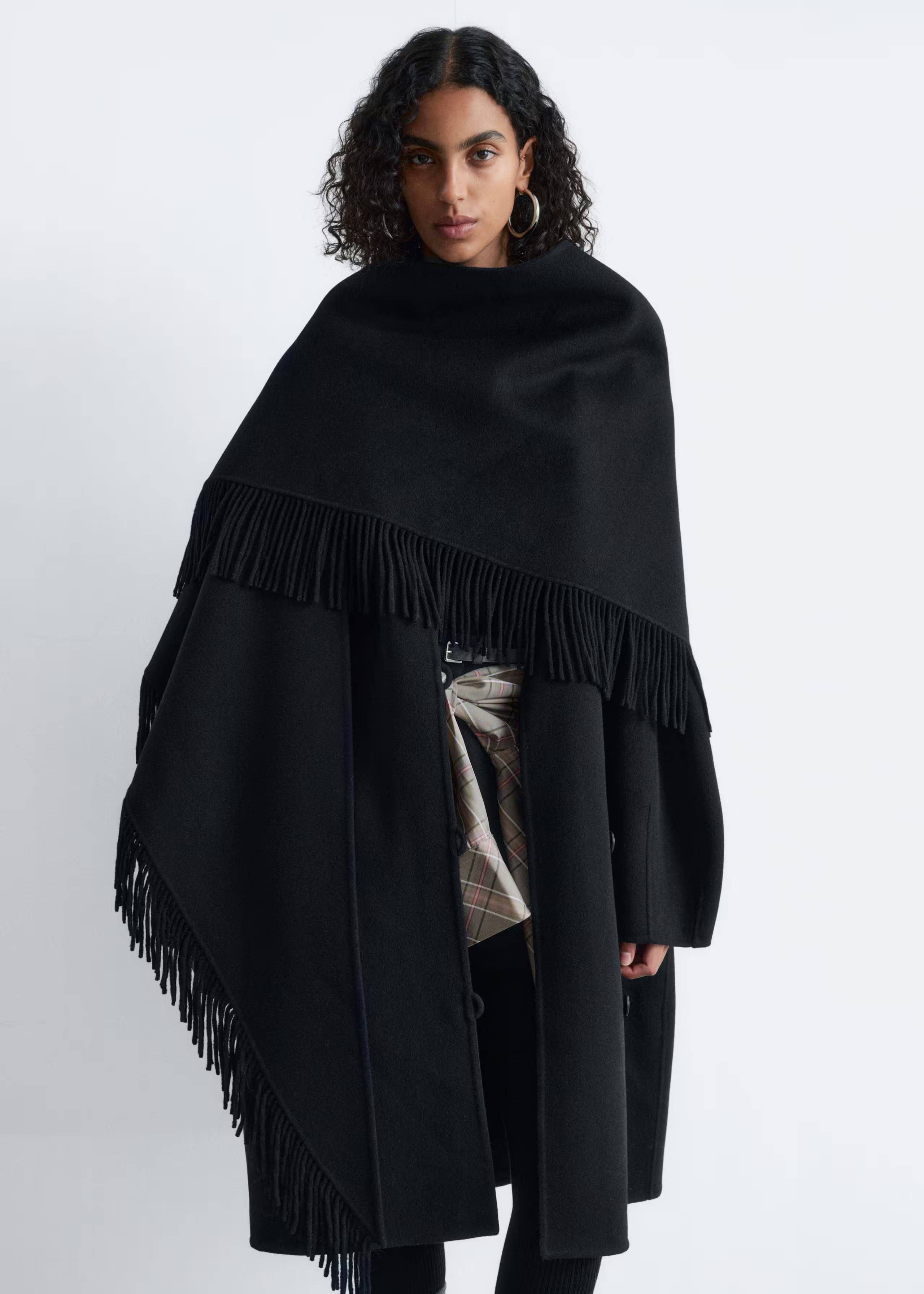 Fringed Shawl Wool Coat | & Other Stories UK