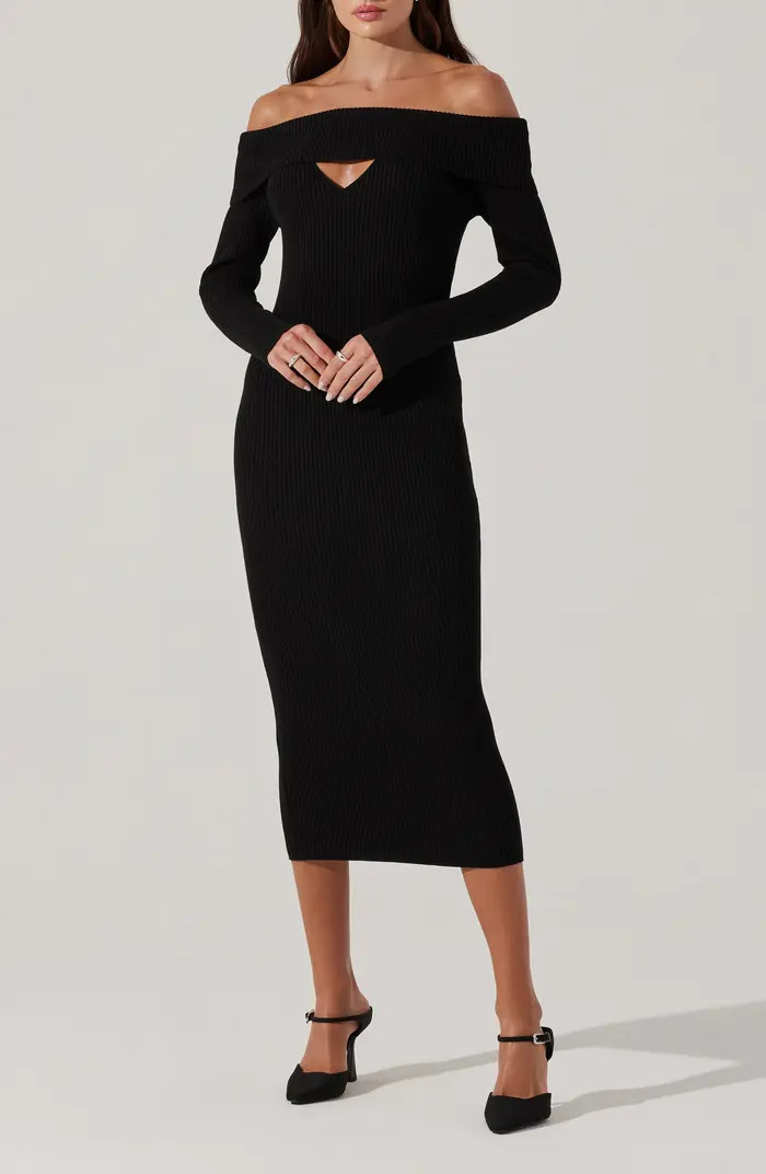 Foldover Long Sleeve Sweater Dress | Nordstrom Rack
