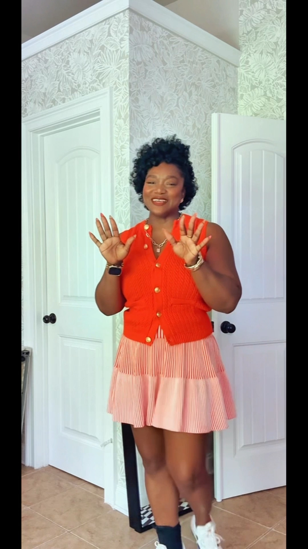 Serving Walmart finds and I’m not mad about it! 🧡

This orange-gold button-down is from Free Assembly — lightweight, easy, and giving just enough glow. Paired it with this orange and white skirt (also Free Assembly), and baby… the fit is fitting! 😍 Super flattering and comfortable.

Now let’s talk about this ankle brace real quick 😂
Don’t judge me… pickleball been doing what it do, okay?! 🏓
It’s trying to throw my outfit off a little, but we making it work because the look is STILL giving!

Coffee + Fashion = Fire ☕🔥

#WalmartFinds #OOTDStyle #FreeAssembly #Over40Style #EverydayFashion @walmart

#LTKMothersDay #LTKootd #LTKOver40