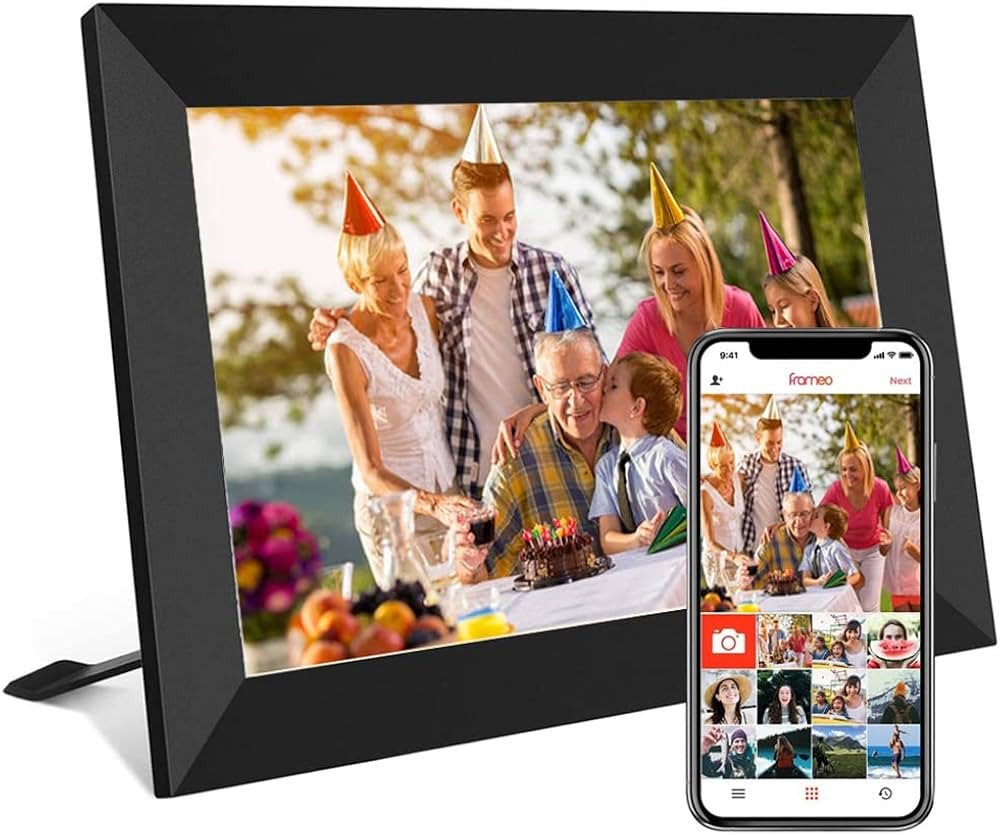FRAMEO WiFi Digital Photo Picture Frame 10.1 Inch 1280x800 IPS LCD Touch Screen, Built in 16GB Me... | Amazon (US)