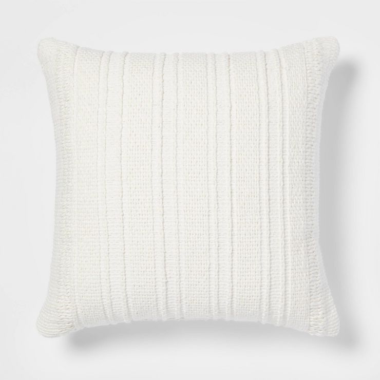 Oversized Textural Woven Throw Pillow Cream - Threshold™ | Target