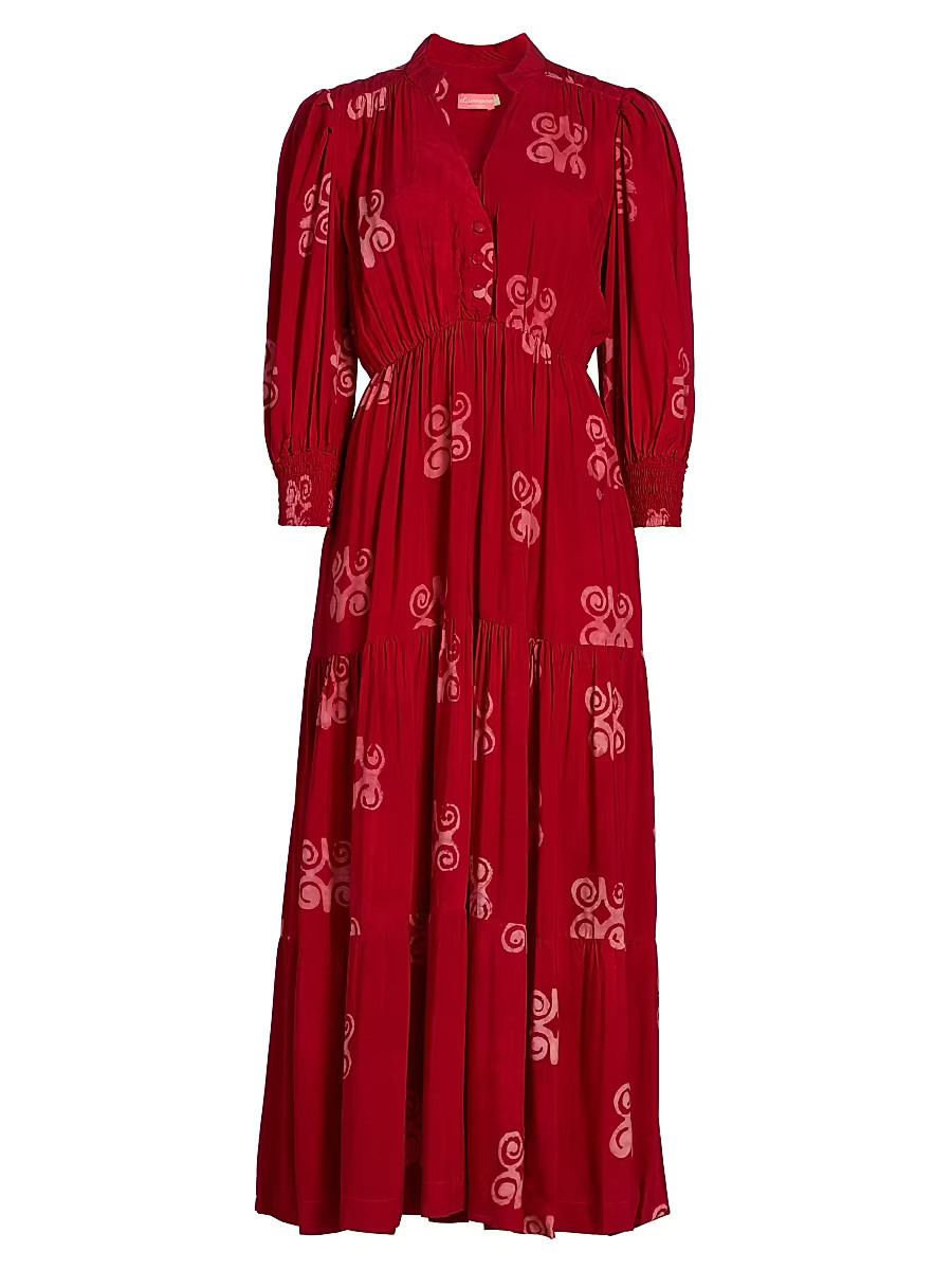 Women's Yosola Printed Tiered Maxi Dress - Red - Size Medium | Saks Fifth Avenue