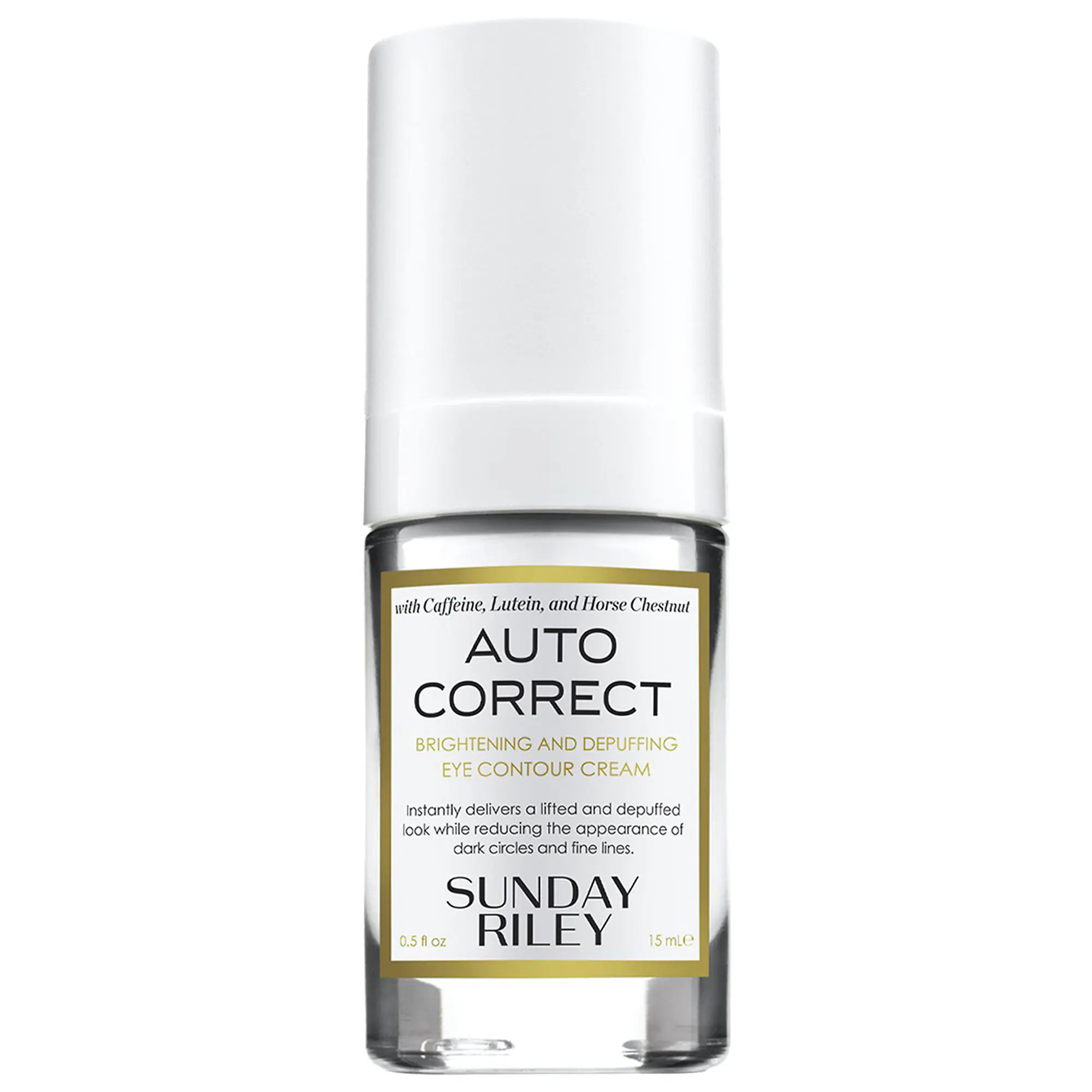 Sunday Riley Auto Correct Brightening + Depuffing Eye Cream for Dark Circles 0.5 oz/ 15 mL | Sephora (US)