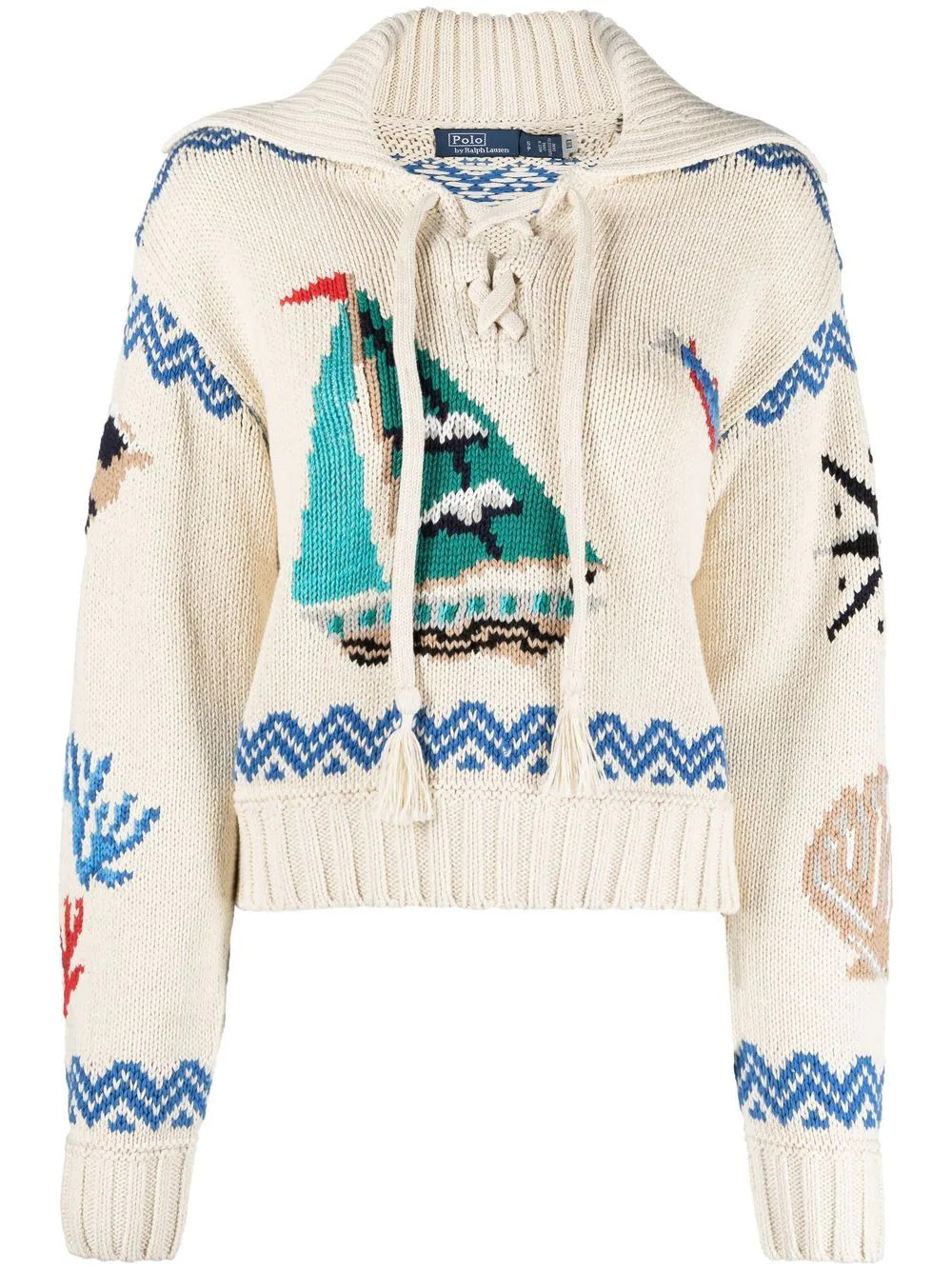 intarsia-knit spread-collar jumper | Farfetch Global