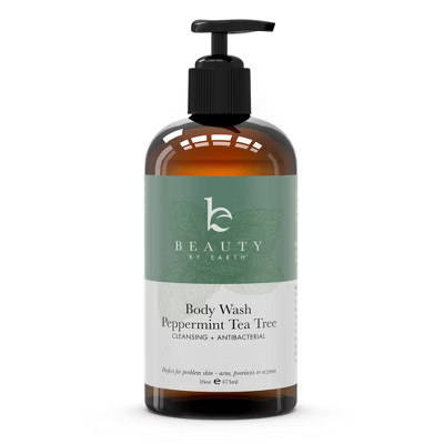 Beauty by Earth Body Wash Peppermint Tea Tree, 16 oz | Target