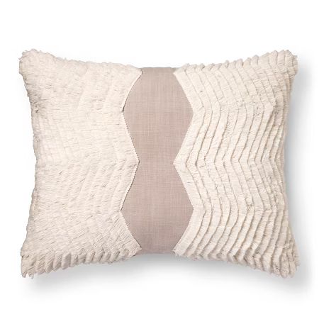 Fringe Oblong Decorative Pillow (18"x18") Gray - Nate Berkus™ | Target