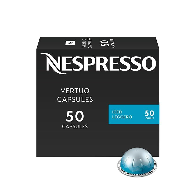 Nespresso Capsules Vertuo, Ice Leggero, 50-Count Double Espresso Coffee Pods, Brews 2.7 oz. | Amazon (US)