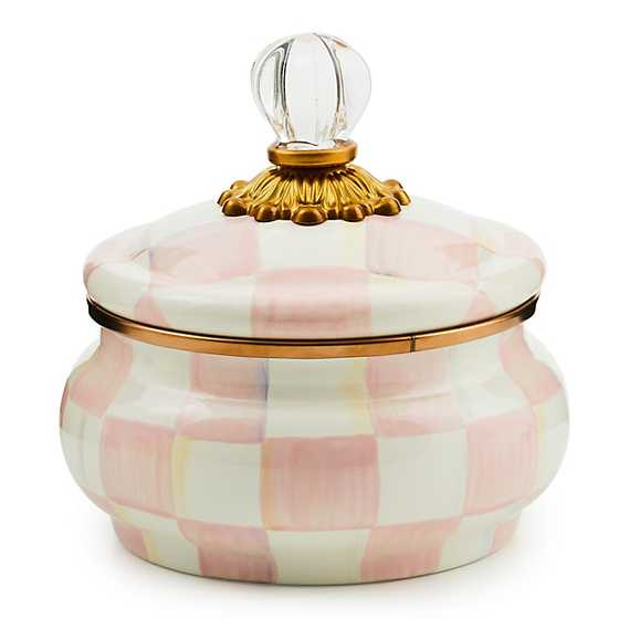 Rosy Check Squashed Pot | MacKenzie-Childs
