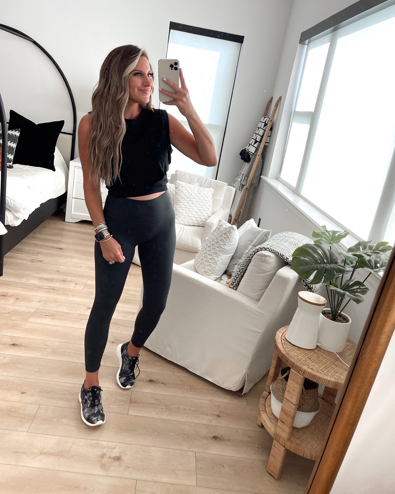 In a medium top and small leggings from Amazon- fits TTS.

#LTKstyletip #LTKunder50 #LTKSeasonal