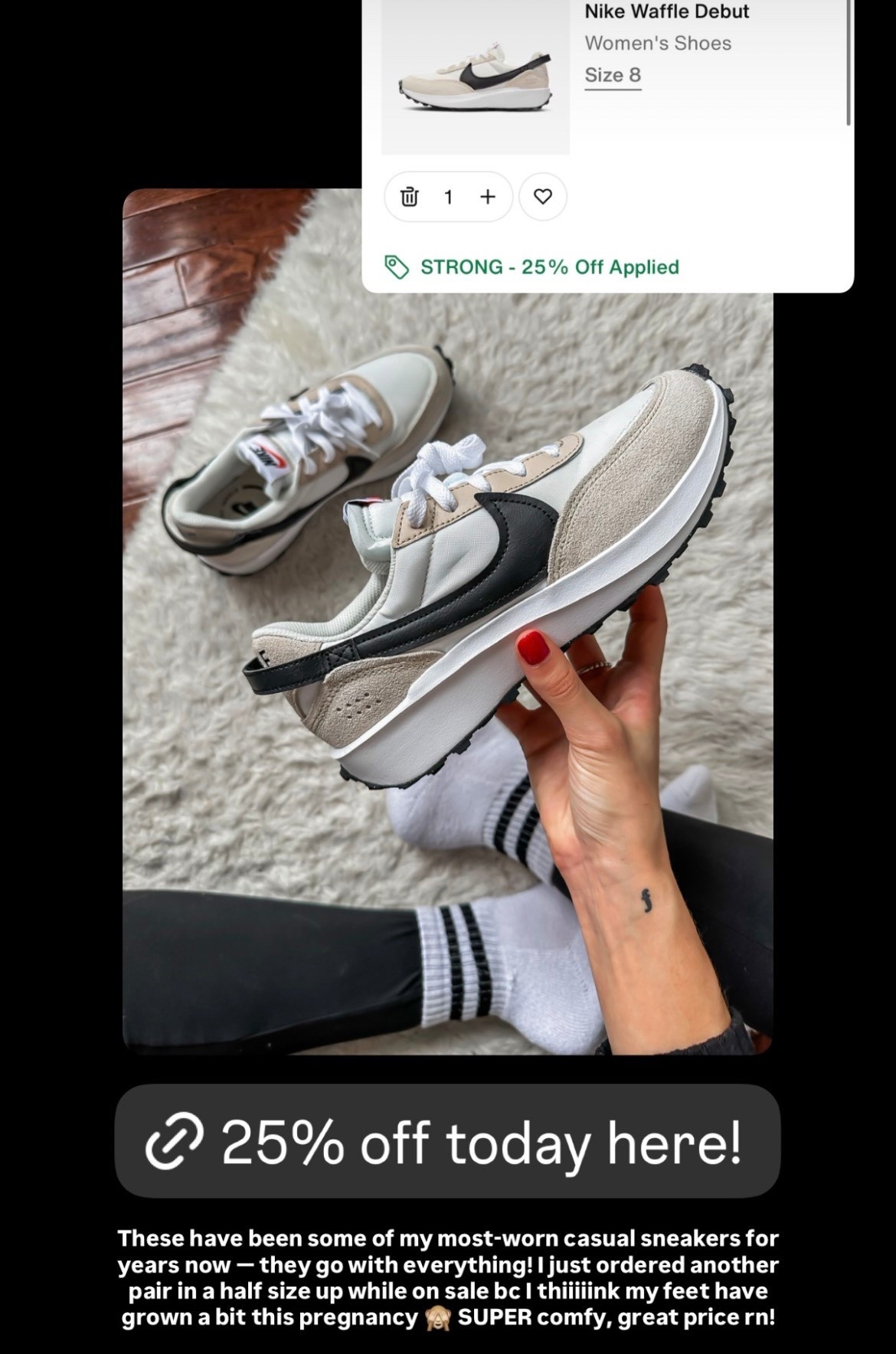 Great price on these neutral Nike sneakers rn - Use code STRONG for an extra 25% off 

#LTKfitnessgoals #LTKActive #LTKSaleAlert