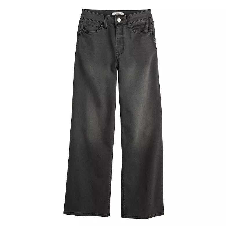 Juniors' SO® High-Rise Wide-Leg Jeans | Kohl's