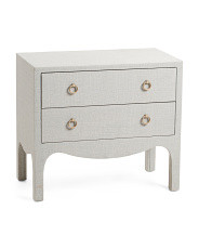 27in Linen Wrapped Two Drawer Side Table | Bedroom | Marshalls | Marshalls